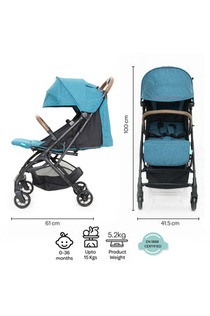 MOON Ritzi-lite Baby Cabin Stroller -Blue
