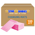 Star Babies - Disposable Changing Mats Pack of 100 - Pink
