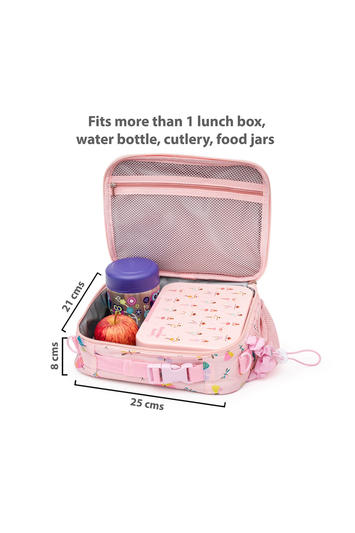 Bamboo Bark kids childrens insulated lunch bag for school, picnic, nursery, toddler, 3 ways to hold