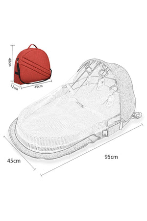 Star Babies - Multi-Function Baby Bed W/ Mosquito Net - Grey