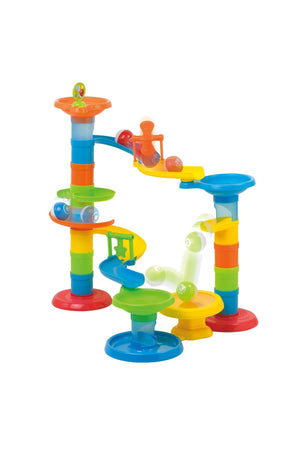 Little Learner Roll 'N Pop Tower - 30-Piece Ball Rolling Set for Toddlers | Encourages Eye-Hand Coordination - 21”/54cm Height