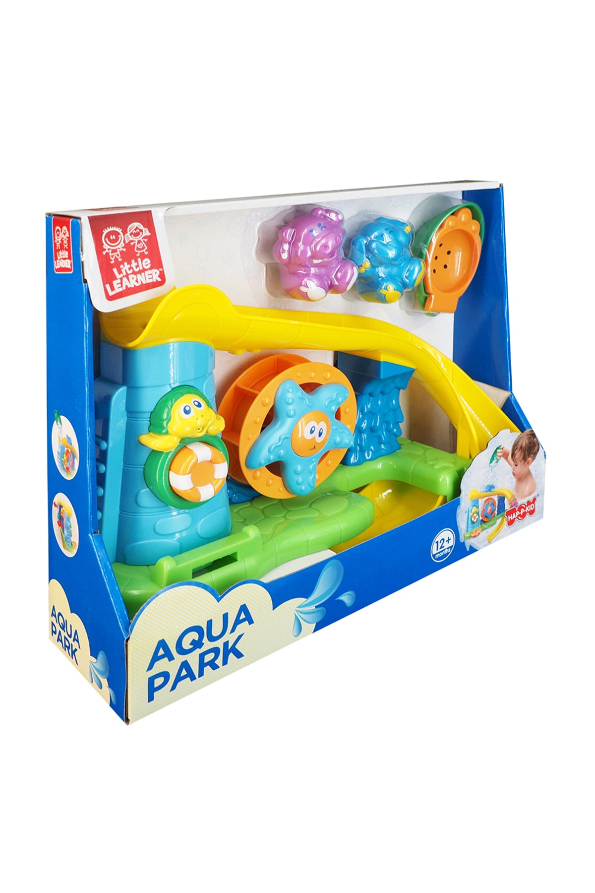 Little Learners Aqua Park - Super Slide with 2 Animals, Suction Cup Bath Toy, 12M+