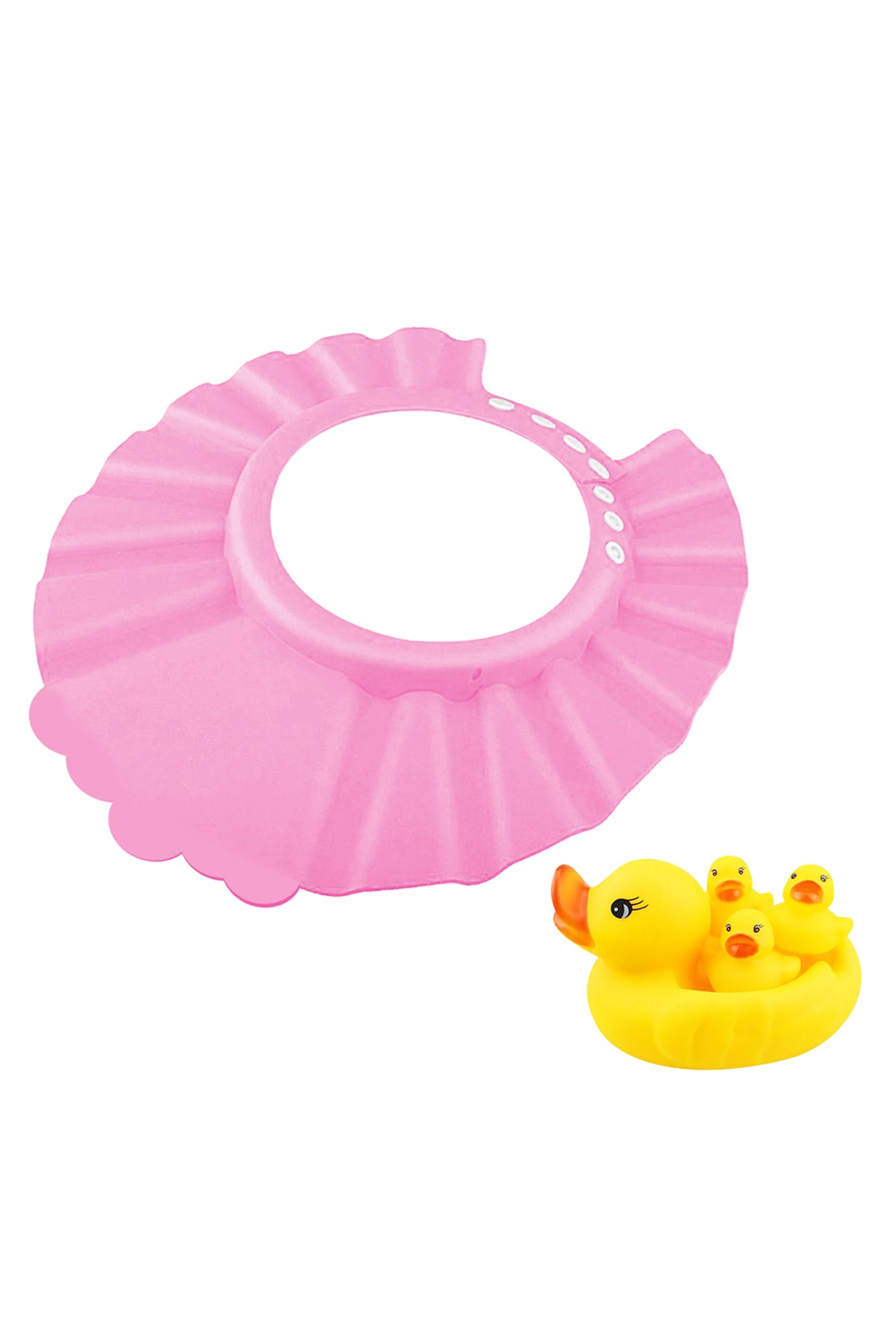 Star Babies - Kids Shower Cap w/ Rubber Duck - 2pcs - Pink