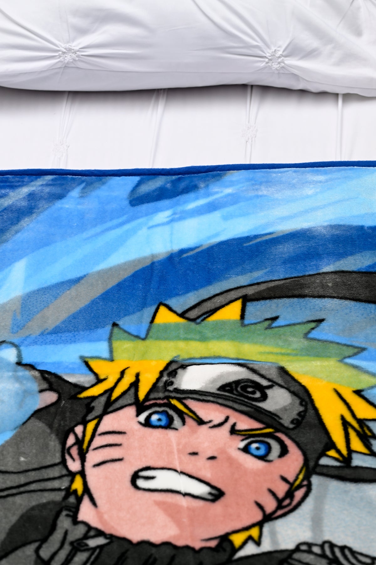 Naruto-B Raschel Ultra-Soft Fleece Blanket – Lightweight & Durable – 100% Polyester – Throw Blanket – Blue