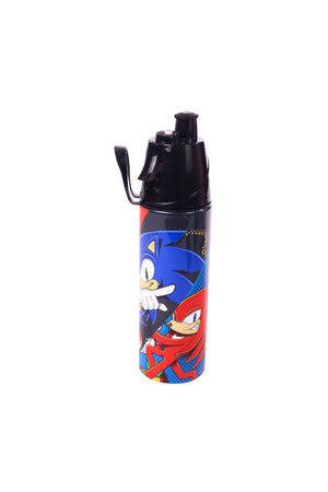 MOON Licensed Sonic Kids Water Bottle with Spray Mist | Cooling Spray | BPA-Free  Stainless Steel | Leak-Proof for School, Camping, Hiking, Outdoor Play | Boys Water Bottle |500ml