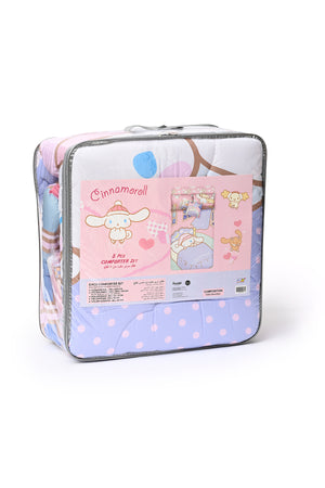 Cinnamoroll 5-In-1 Comforter Set , Brushed Microfiber With Polyester Shell– Multicolor