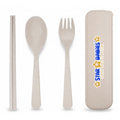 Star Babies - Organic Spoon, Fork & Chopsticks Set - Cream