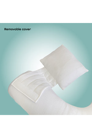 MOON  Organic Multi-Position pillow- White, organic fabric Pregnancy Pillow