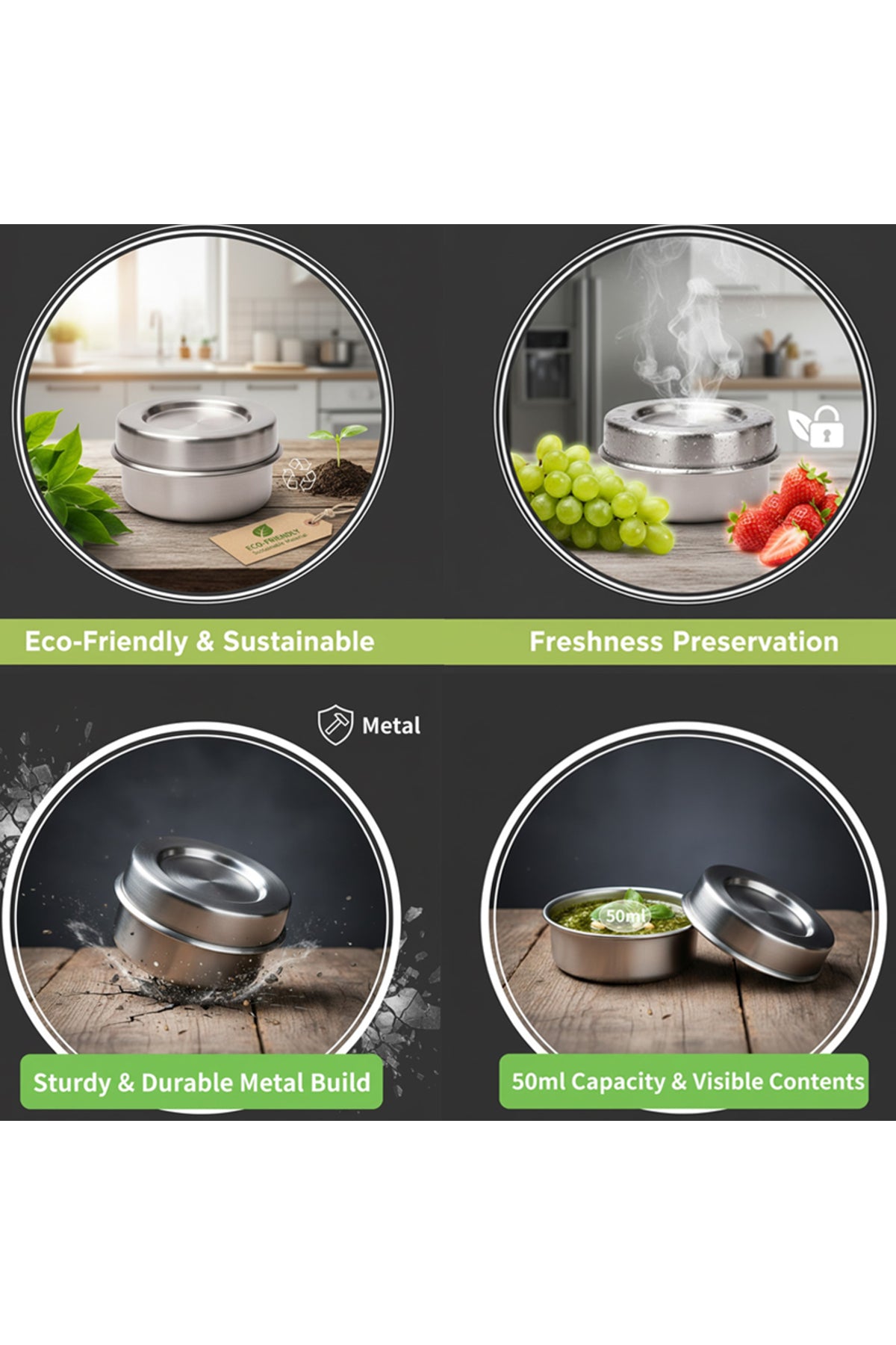 Star Babies - Stainless Steel Food Storage - Silver - 50 ml
