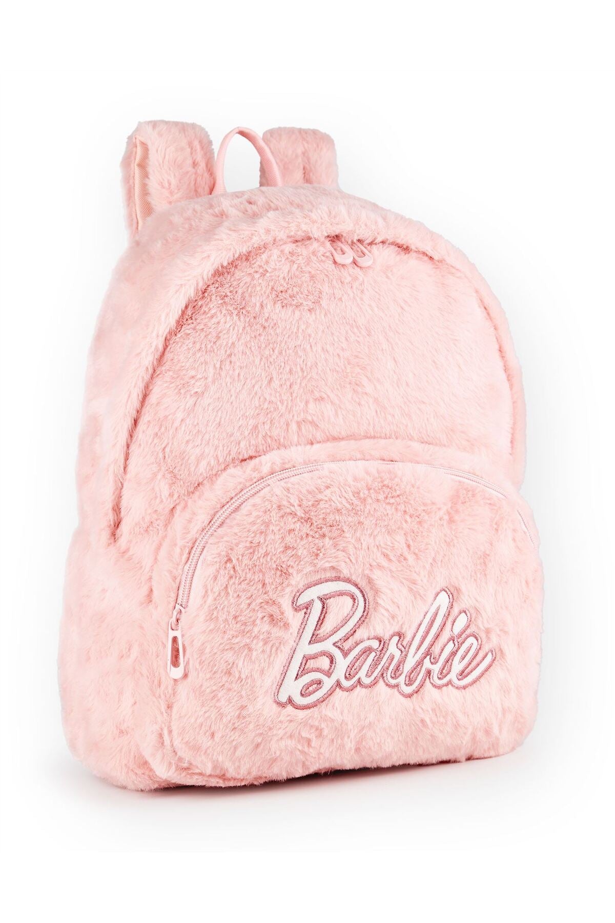 Barbie Girls Pink Furry Backpack / school bag
