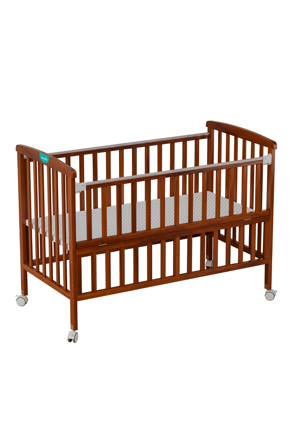 MOON Wooden Portable crib(129X69X96 cm) -Brown