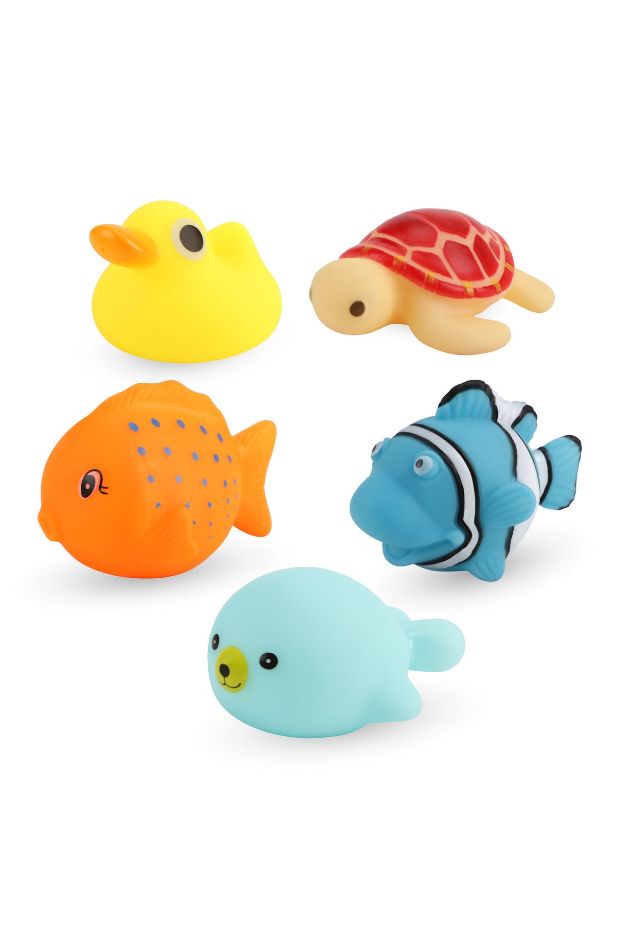 MOON Baby Sea Life Toys – 5-Pcs Bath Fish Toys for Toddlers