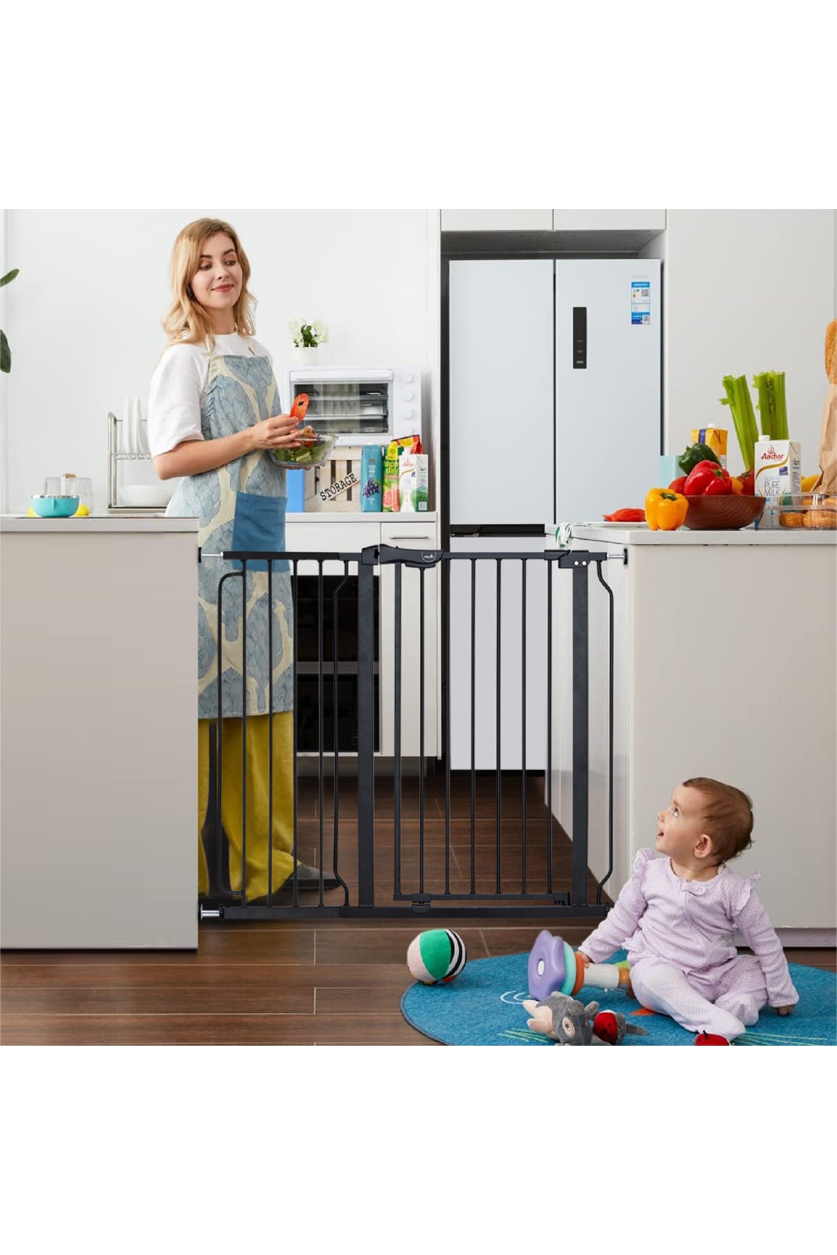 MOON Secura Baby Safety gate extension- 30cm Easy Install-Extra Wide metal extender– Black