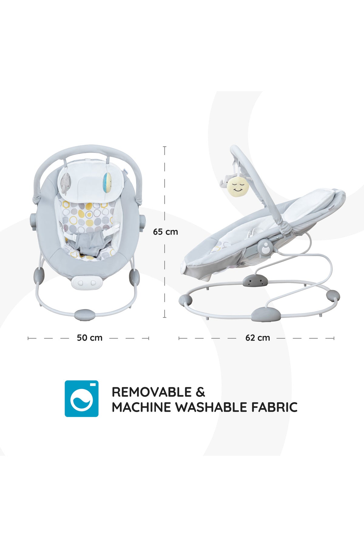 MOON Hopper Baby Bouncer - Grey