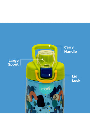 MOON Kids Tritan Bottle 103x74x186mm 470ml / 16oz -Green