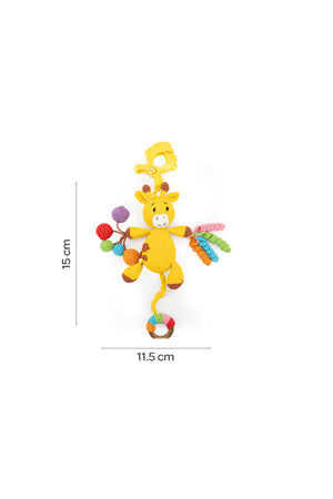 MOON Handcrafted Crochet  Toy with Ring & Clip Hanger-Giraffe