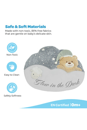 MOON Glow in the dark Baby Playmat 0M+ for Tummy Time & Crawling -Newborns & Toddlers