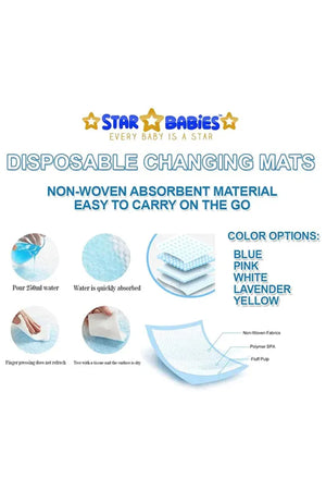 Star Babies - Changing Mat 6pcs & Bibs 5pcs & Scented Bag 3pcs & Breast Pad 5pcs - Lavender