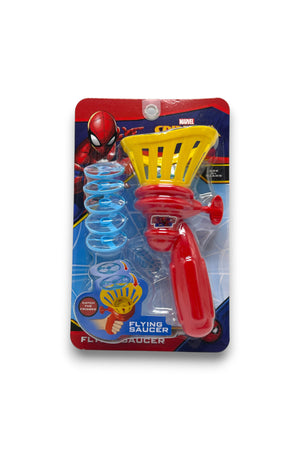 Marvel Flying Saucer Disc Shooter Toy with 5 Launching Discs – Outdoor Action Game for Kids – Easy Pull Trigger Launcher-Multicolor