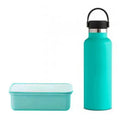 Star Babies - Eco Friendly Lunch Box With fork & Spoon BPA Free, Stainless Steel Water Bottle 600ml - Green