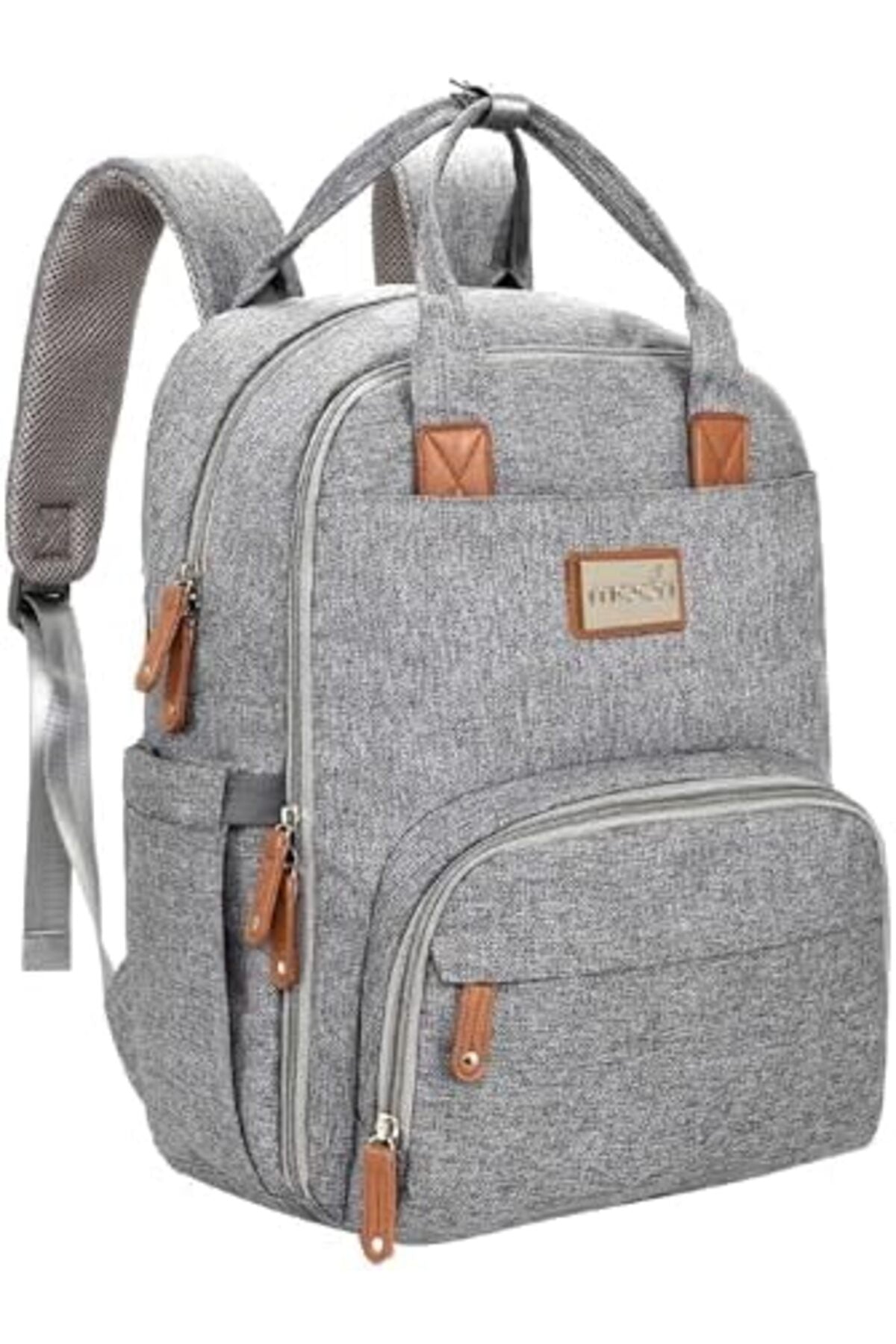 MOON NUTRA Diaper Backpack - Grey Melange
