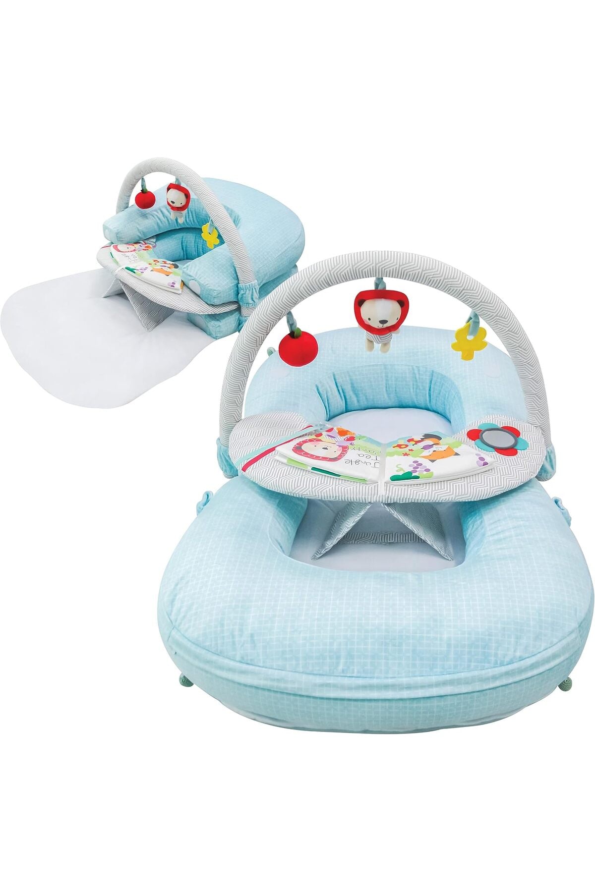 MOON 2 in 1 Nap and Play Travel Floor Mat with Mosquito Net -for Babies 0m+