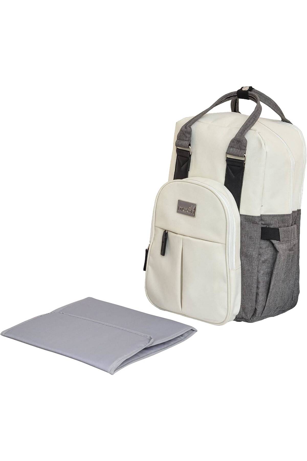 MOON LUCA Diaper Backpack- Grey Melange