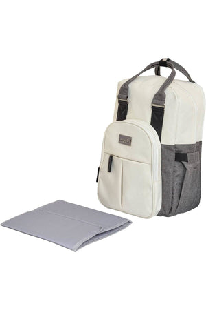 MOON LUCA Diaper Backpack- Grey Melange