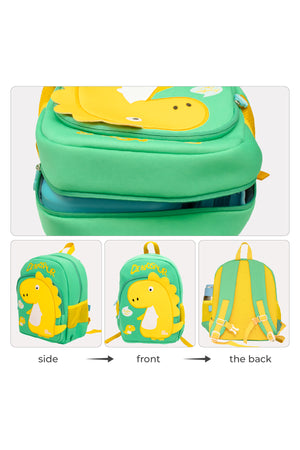 MOON Kids Backpack  – Comfy 3D Design,Padded Straps, Waterproof-Perfect for Preschool, Nursery, Snacks & Lunchbox-Dinosuar