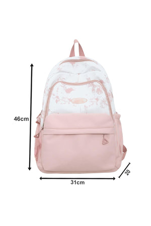 Star Babies School Bag 16-inch solid printed Backpack  - Pink