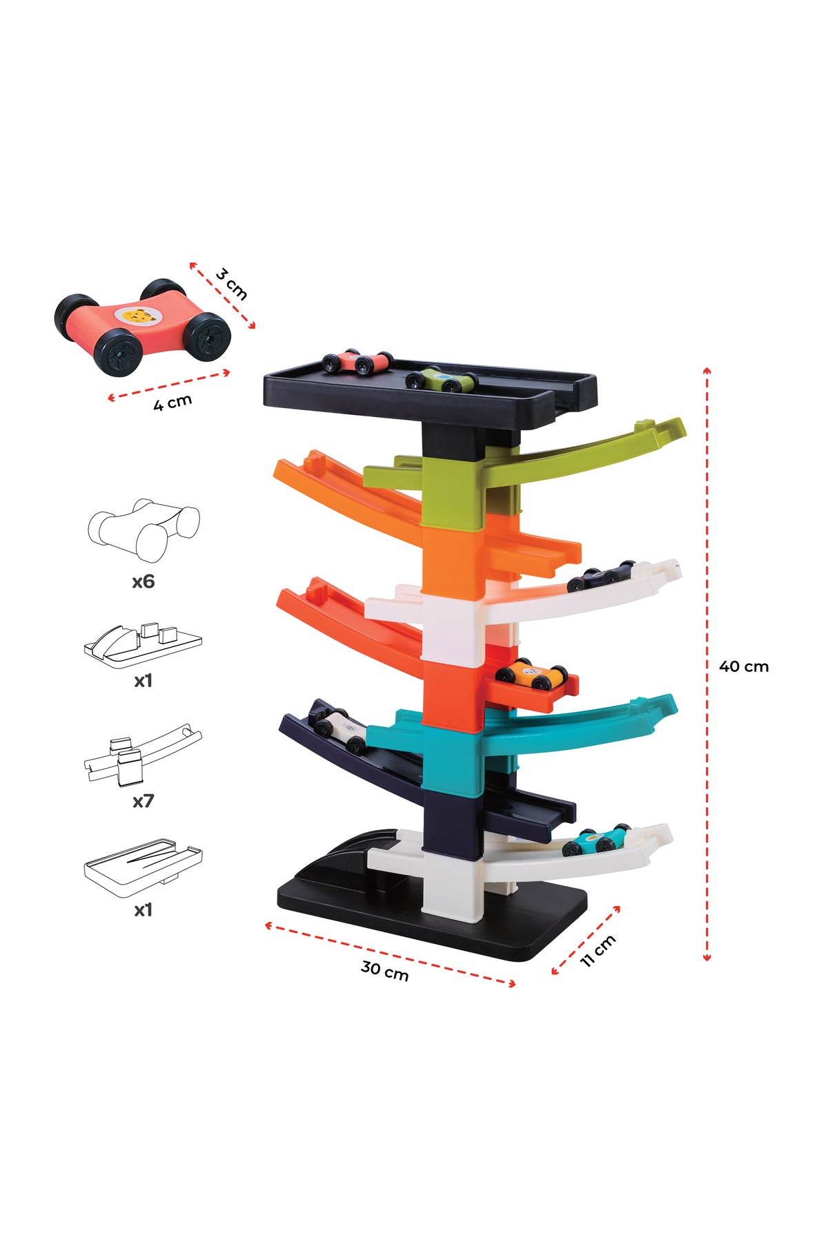 MOON Turbo Tower Car Ramp Racer, Playsets for 12m+ Boys Girls