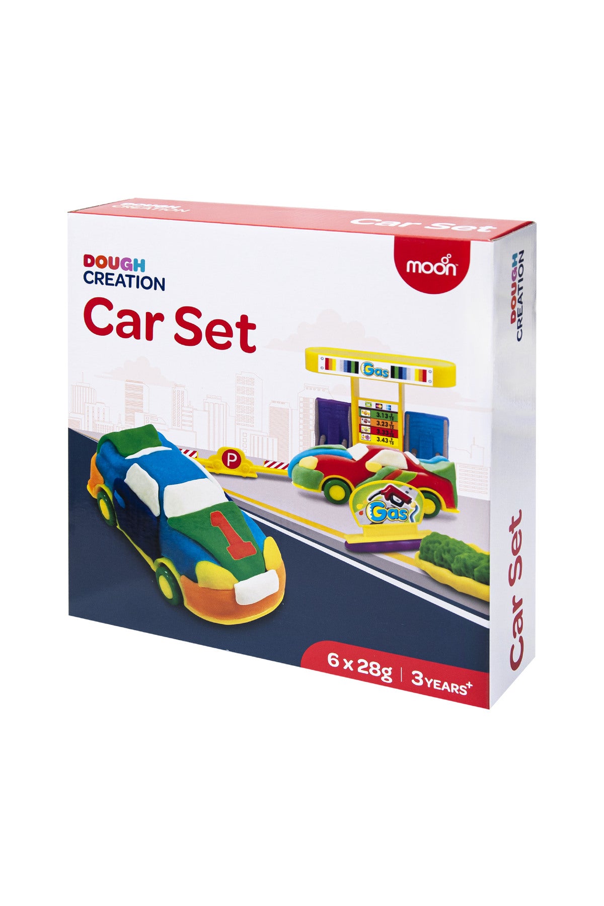 MOON Kid's Dough Car Set. 6 x 1oz dough bag
