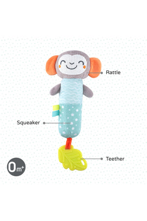 MOON Jungle friends Soft Rattle toy ( Monkey)
