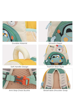 MOON Kids Backpack  – Comfy 3D Design,Padded Straps, Waterproof-Perfect for Preschool, Nursery, Snacks & Lunchbox-Panda