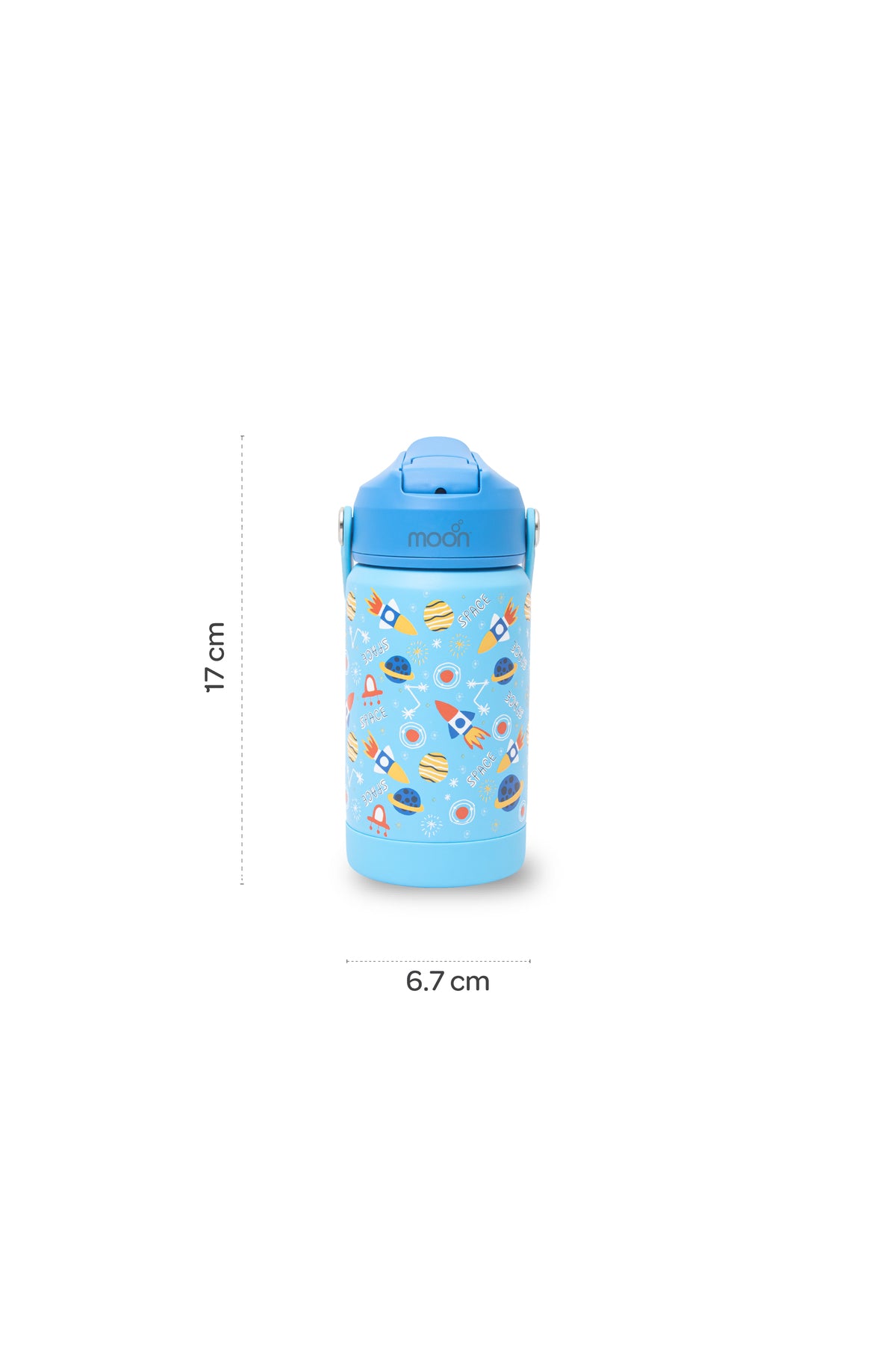 MOON Kids Insulated Water Bottle – BPA Free,Leak Proof Sipper for Toddlers – Eco-Friendly – Stays Cold or Warm for Hours - Space Adventure