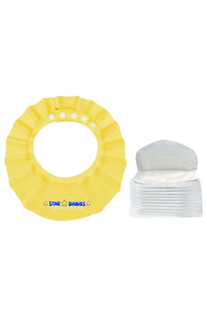 Star Babies - Adjustable Shower Cap With Breast Pad 20pcs - Yellow
