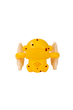 Urban Tots Animal Cartoon Model Monkey With Voice Control, Light, Sound & 360° Rotation-Yellow