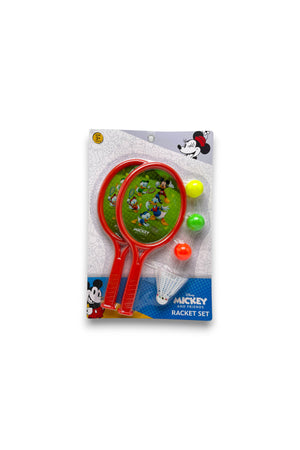 Disney Mickey Mouse Racket Set for Kids – 2 Rackets with Balls & Shuttlecock – Outdoor Play Set-Multicolor