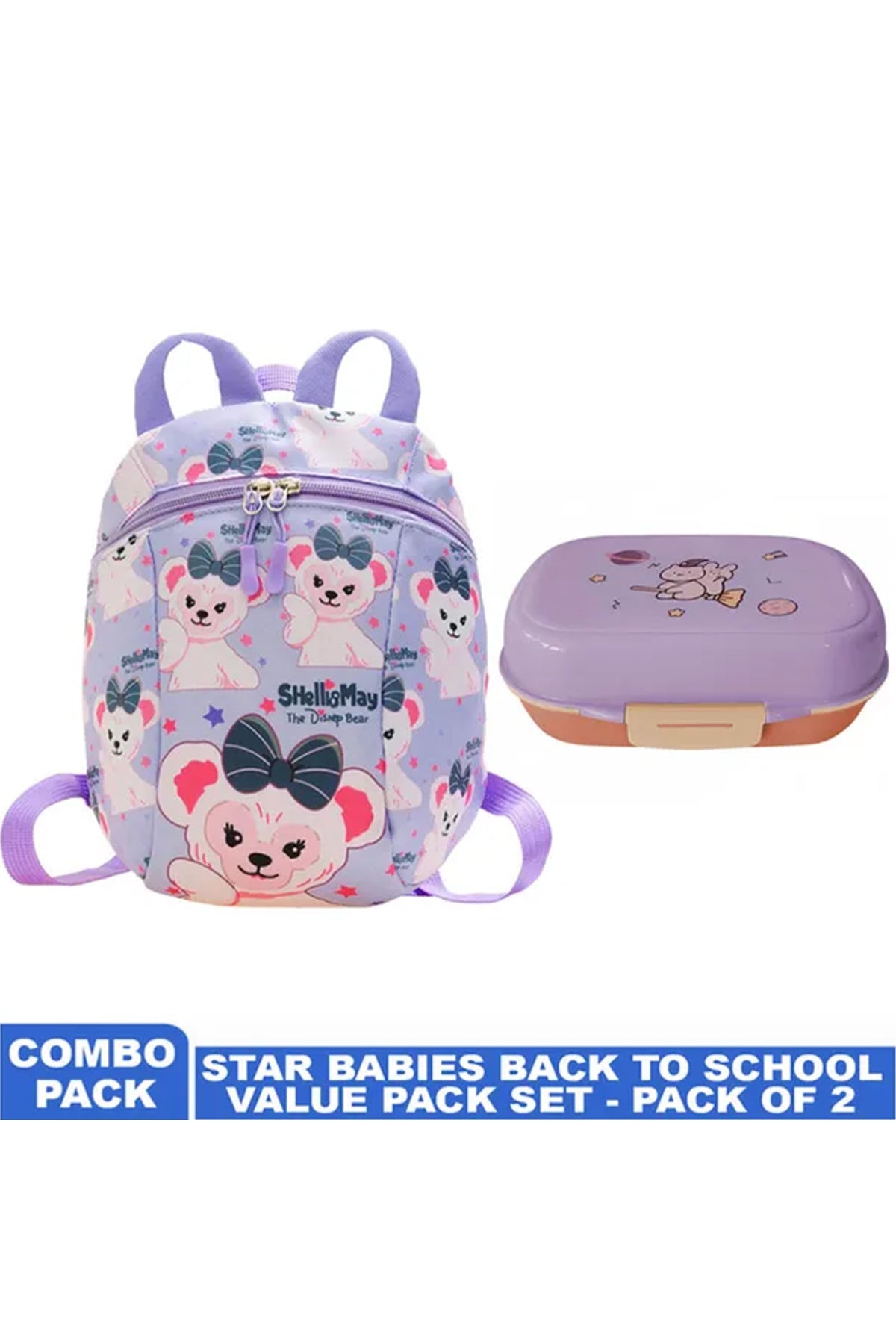 Star Babies - Kids Lunch Bag with Lunch Box - Lavender