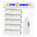 Star Babies Disposable Scented Bags Pack of 10 & Dispenser - White