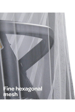 MOON Universal Stroller Mosquito Net, Breathable Mesh Net- for Stroller-White