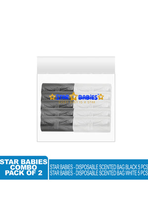 Star Babies Scented Bag Black & White - 10 Pieces