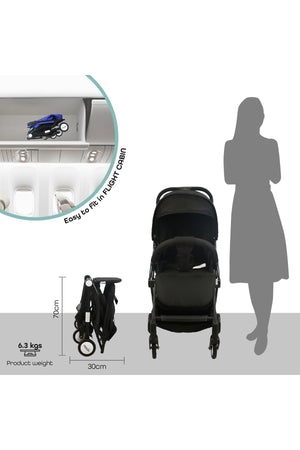 MOON Travel-Lite  - Cabin Stroller,Black