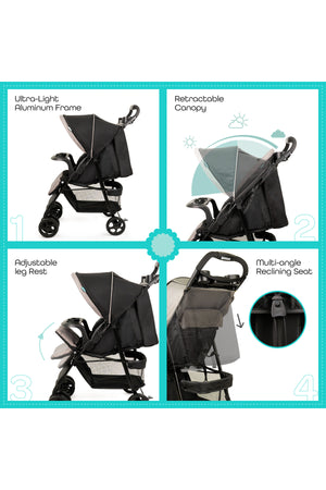 MOON Metro Urban Baby Stroller -Black