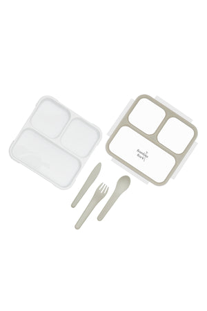 Bamboo Bark childrens kids large lunch box, bento, snack box with compartments for kids school