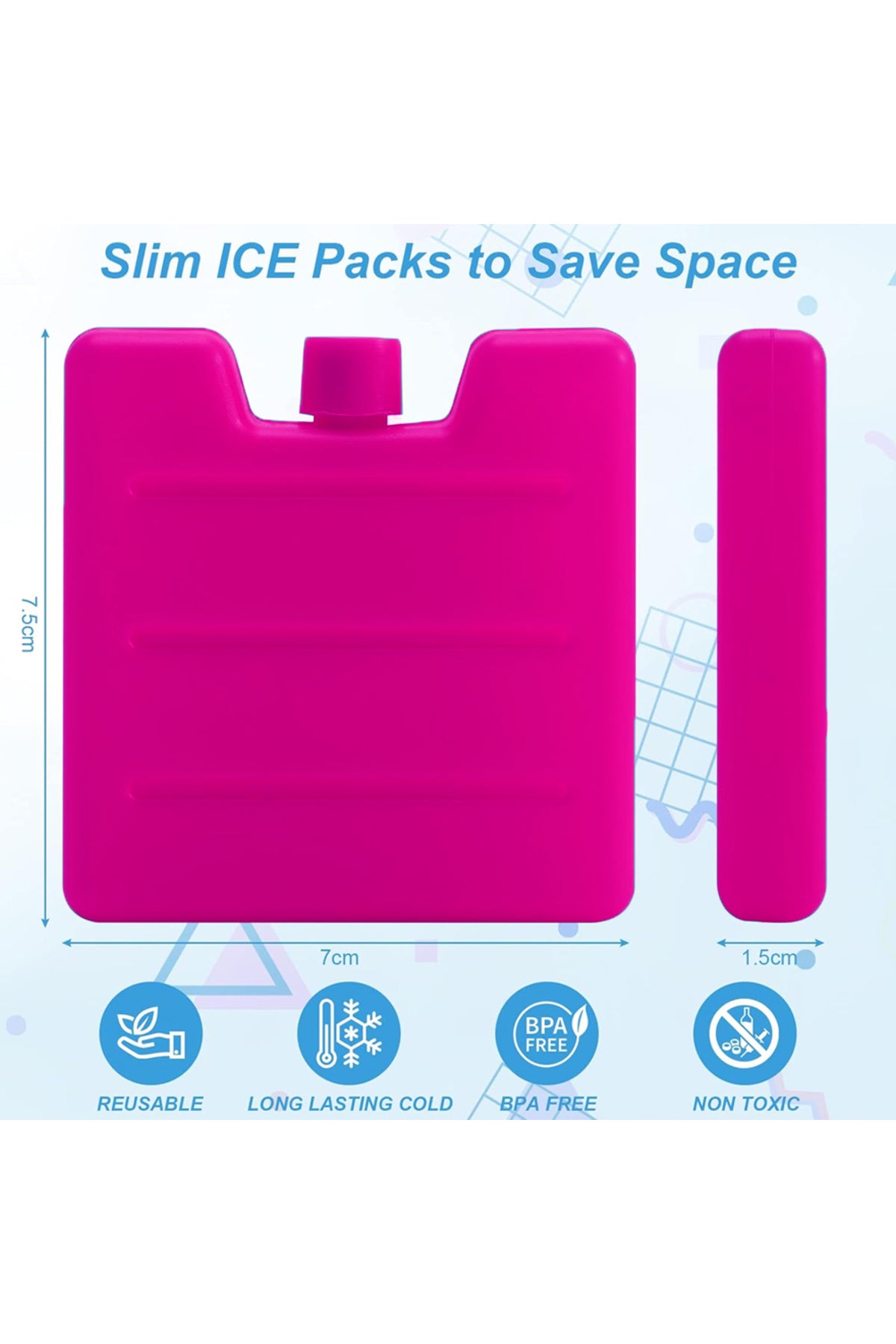 Star Babies Insulated Lunch Bag with Ice Pack Pink