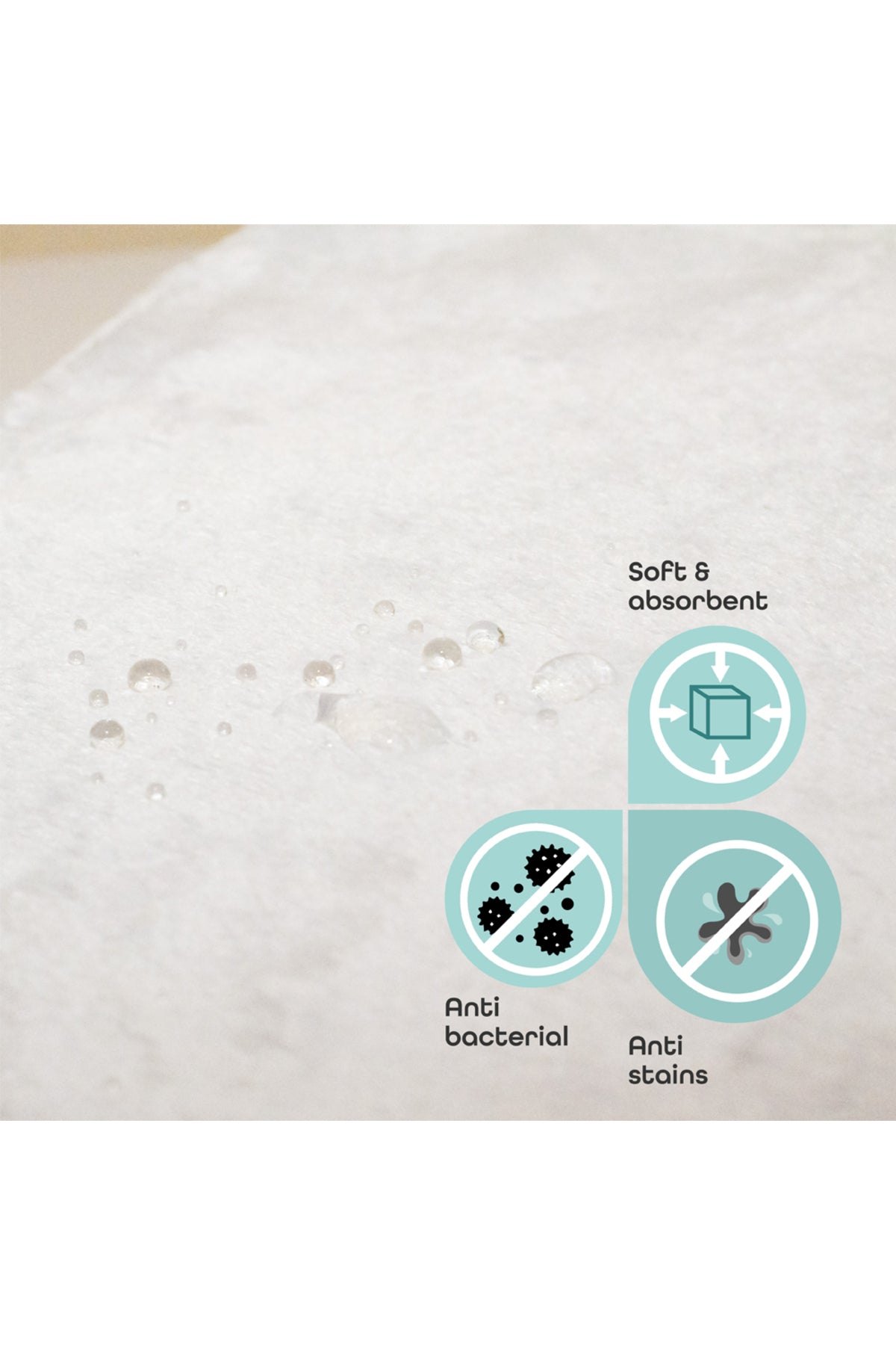 MOON  Premium 100% Cotton Terry, Breathable Waterproof Mattress Protector sheet with Skirt fit - 120x60x10 cm
