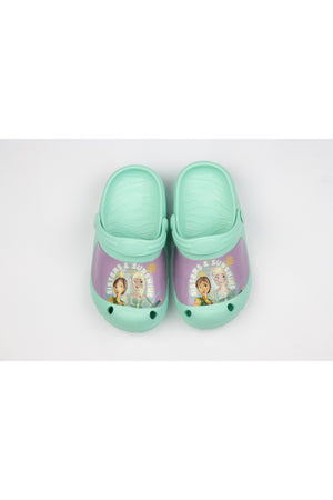 Frozen Kids Clogs With Elsa Print Lightweight & Comfortable Slip-On Sandals Girls – Aquamarine