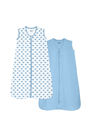 MOON Organic Sleepsack -Elephant and Blue L