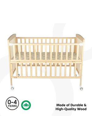 MOON Wooden Portable crib(129X69X96 cm) -Natural wood